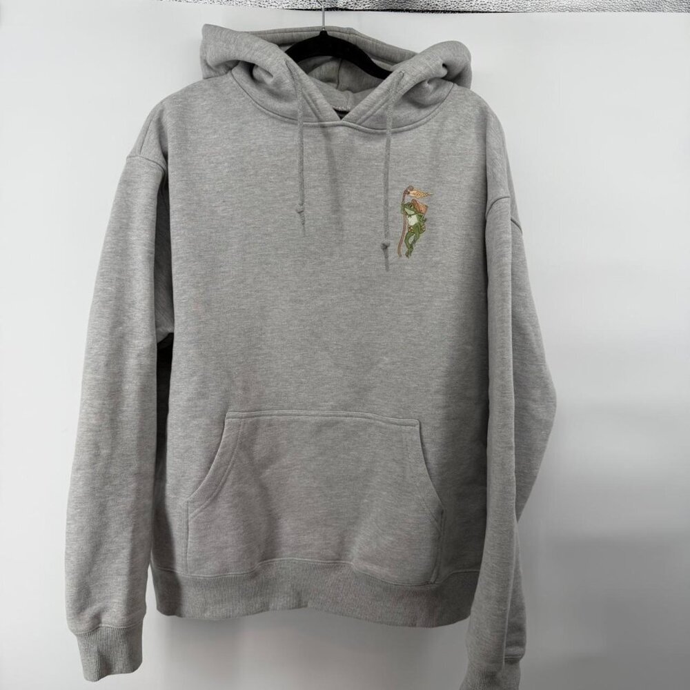 Shaka Wear Heavyweight Hoodie Gray Frog Graphic Los Angeles Size L